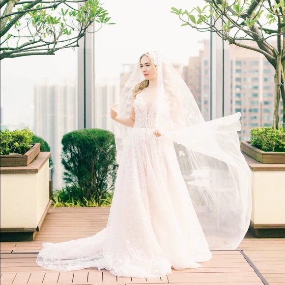 Daria Karlozi Wedding Dress and Veil - Picture 7 of 8